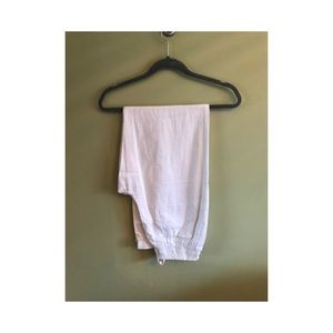 White linen pants